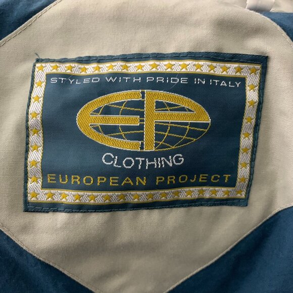 Vintage 90s European Project Utility Jacket L Grey Full Zipper Snaps Pockets - Picture 8 of 8